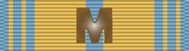 Armed Forces Reserve Medal ribbon, M device