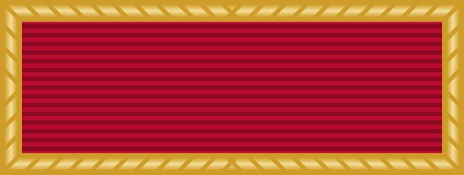 Army Meritorious Unit Commendation ribbon in its gold unit-award frame